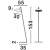 Lampa podłogowa z wtyczką VIBORAL LE44526 LED 30W 3000K czarna