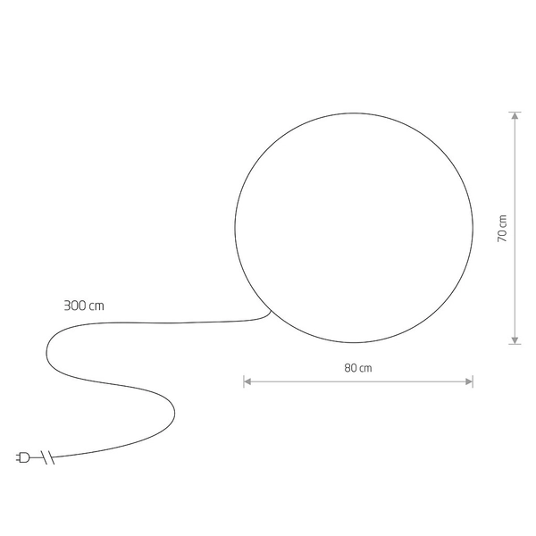 Dekoracyjna lampa ogrodowa Cumulus 9714 biała kula ball stojąca