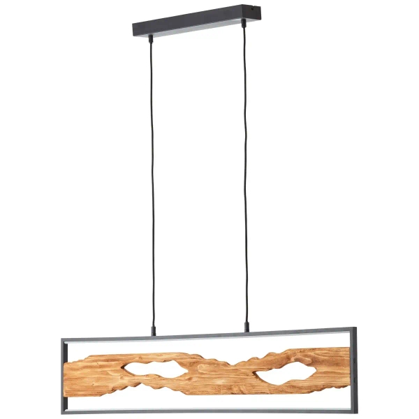 Wisząca lampa do salonu drewniana Chaumont G99821/76 LED 20W 3000K czarna