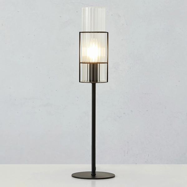 Lampka stojąca na biurko Tubo 108555 Markslojd szklana czarna