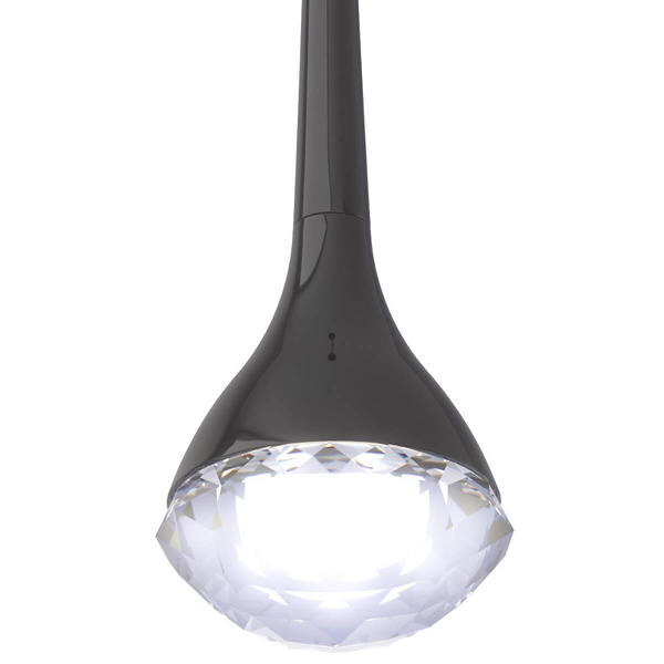 Ledowa lampa wisząca Crima OR84795 LED 6W 3000K łezka szklana czarna