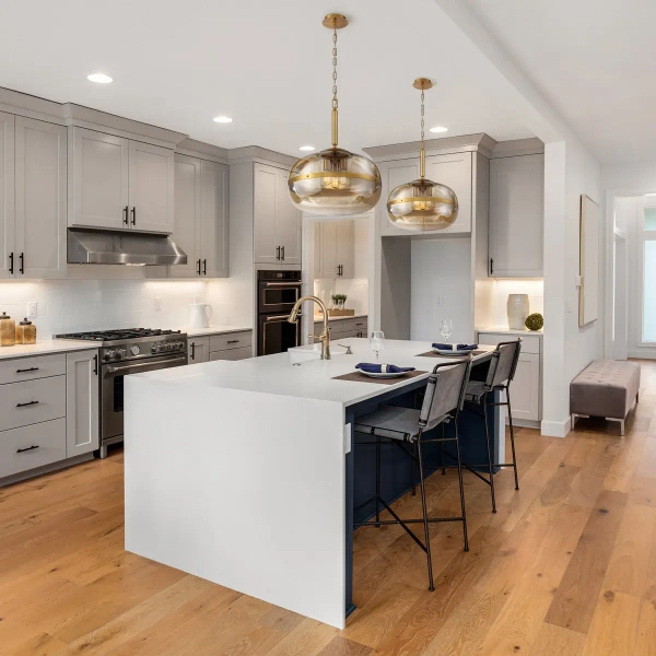 Wisząca lampa retro Nottingham QN-NOTTINGHAM-3P-AB złoty przezroczysty