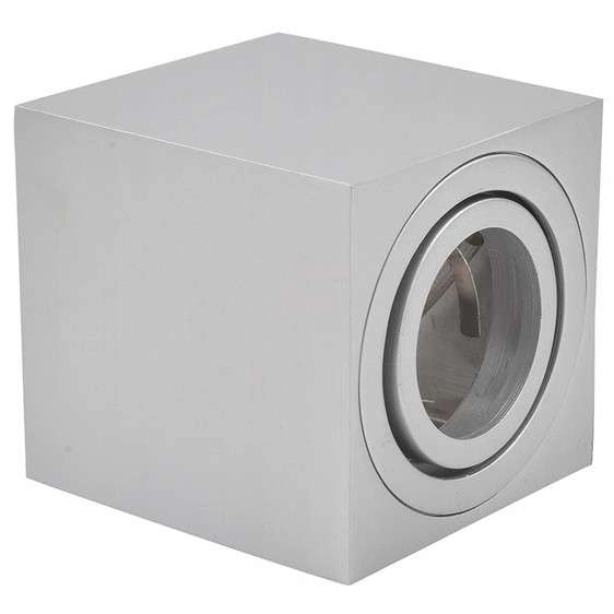 Sufitowa LAMPA downlight SLP6316 MDECO prostokątna OPRAWA metalowy plafon spot regulowany srebrny