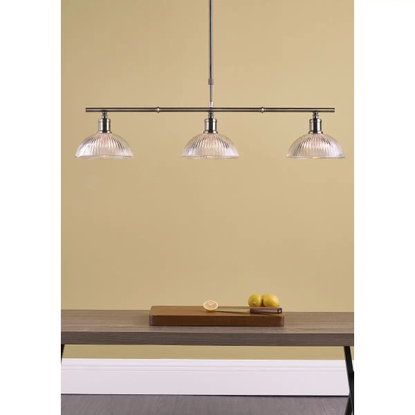 Lampa sufitowa do kuchni Dara DAR0375 nad wyspę szklany mosiądz