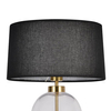 Abażurowa lampka stołowa Amur LP-919/1T transparent Light Prestige czarna