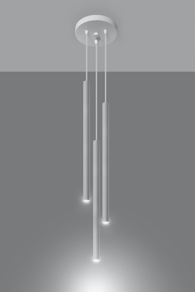 LAMPA wisząca Pastelo SL.0467 Sollux metalowa OPRAWA zwis kaskada tuby sople białe
