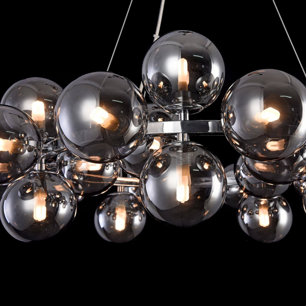 LAMPA wisząca DALLAS MOD548PL-25CH Maytoni szklana OPRAWA modernistyczny ZWIS molekuły chrom przydymione
