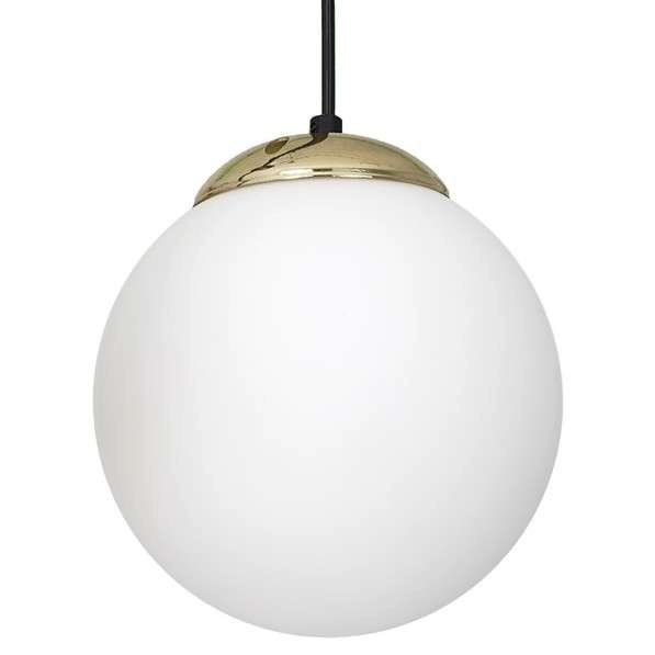 Loftowa LAMPA wisząca SPARTA MLP6495 Milagro okrągła OPRAWA szklany ZWIS kula ball biała złota