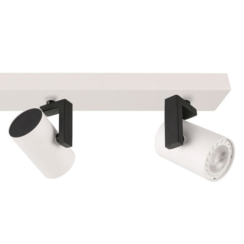 Sufitowa LAMPA plafon MOLA SPL-2846-4 WH Italux metalowa OPRAWA regulowane reflektorki na listwie białe czarne