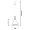 Trójkątna lampa wisząca PERU WHITE MLP0979 regulowana biała