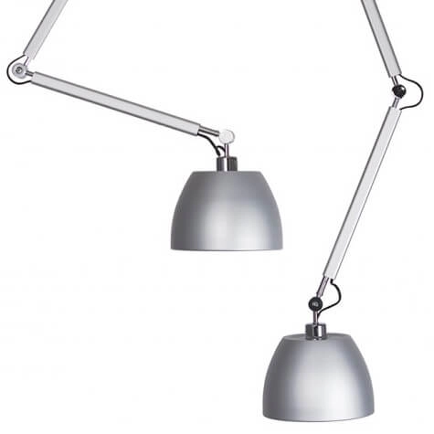 Lampa wisząca Zyta z regulowanymi kloszami aluminium