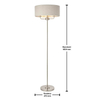 Lampa podłogowa Highclere 94359 Endon vintage z abażurem beż chrom