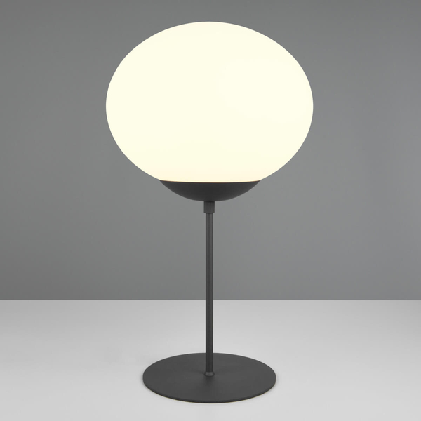 Biurowa lampka do salonu FOMENTO 563100132 Trio bańka czarny biały