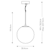 Kulista lampa wisząca Kepler QN-KEPLER-1P-M-BG LED 15W 3000K złoty biały