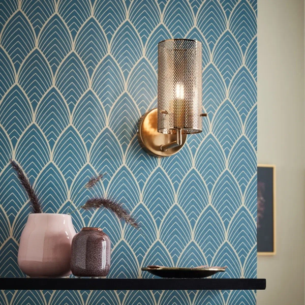 Metalowa lampa ścienna Gracian 90060/18 tuba mosiądz