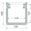 Listwa profil do ledowych taśm EKPR6336 Eko-light 1m czarna