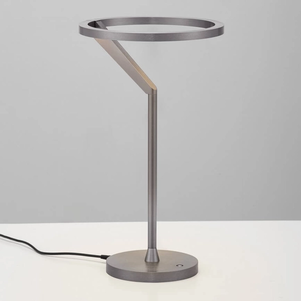 Biurkowa lampa stołowa ZUDANEZ LE44770 LED 16W 3000K ring szara