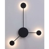 Ścienna LAMPA kinkiet AMADEO 6259 Rabalux metalowa OPRAWA dekoracyjna LED 10,5W 4000K furano molekuły czarna