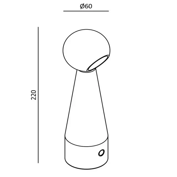 Stołowa lampa Ipsos 33500/03/41 Lucide LED 3W 3000K metalowa szara