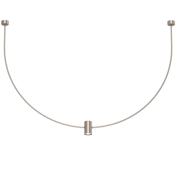 Minimalistyczna lampa wisząca No.C 5084 Shilo metalowa 126cm platynowy