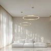 Wisząca nad stołem lampa 22240 LED 57W 3000K do jadalni ring złoty