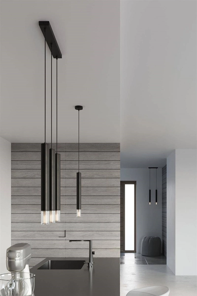 Czarna lampa wisząca SL.0961 minimalistyczne tuby do salonu