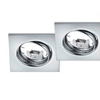 Zestaw trzech lamp sufitowych JURA 650000306 wpuszczane kwadratowe chrom