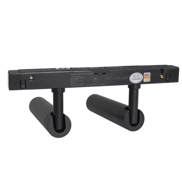 Podwójna szynowa lampa magnetyczna M0020D LED 10W 3000K tuby czarne