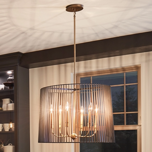 Żyrandol wiszący QN-LINARA-6P-BK pręciki metalowa czarny