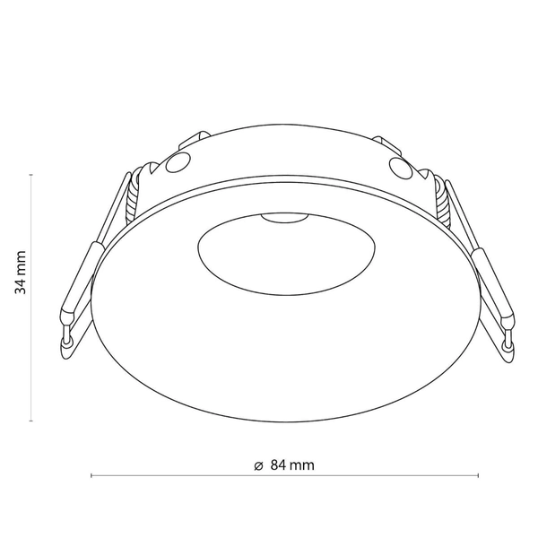 Oczko wpustowe okrągłe Eye 3500 TK Lighting do łazienki metalowe białe