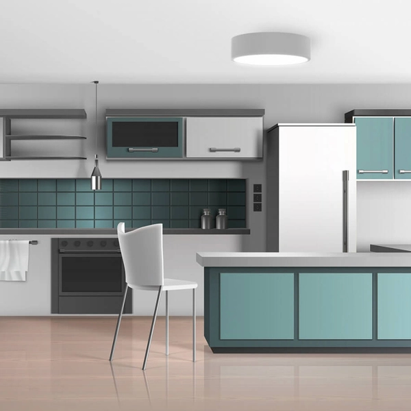 Okrągła lampa sufitowa 137623620750 LED 24W do pokoju szara