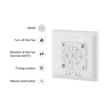 Wentylator z lampą LED bambusowy biały brązowy 25328 LED 15W 3000-6500K do sypialni