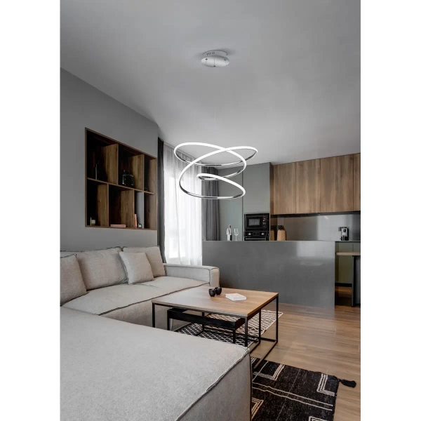 Nowoczesna lampa wisząca Bologna R37051106 chrom LED 36W 4000K