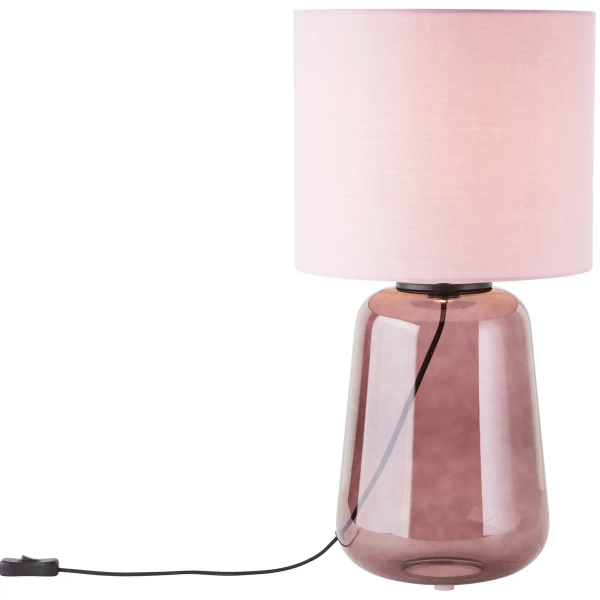 Szklana lampa stołowa Hydra 94546/08 do salonu fioletowa przezroczysta