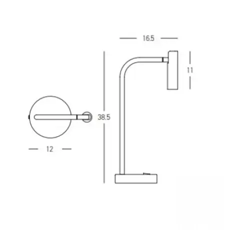 Ledowa biurkowa lampa 23037 LED 2,5W 3000K tubka złota