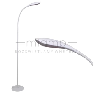 LAMPA podłogowa SWAN 306043 Polux stojąca OPRAWA LED 6,5W 3000K metalowa z elastyczną główką biała