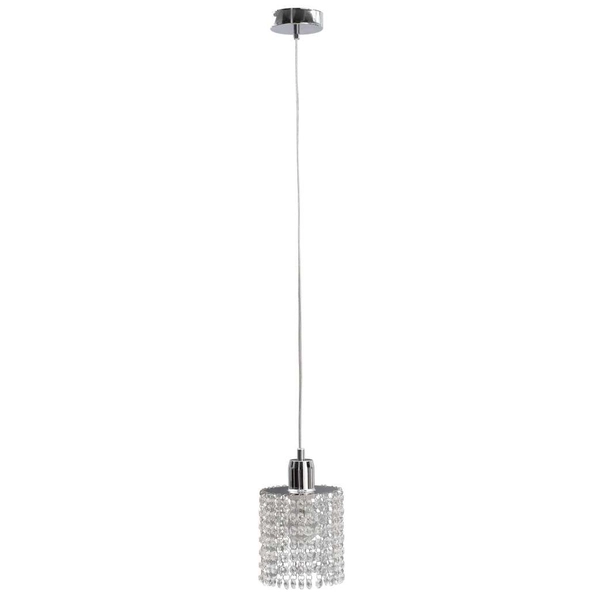 Wisząca LAMPA glamour KET536 metalowa OPRAWA zwis kryształki crystals chrom srebrne