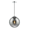 Loftowa wisząca lampa Ripple SP71-RIP8810 szklana kula chrom przydymiony