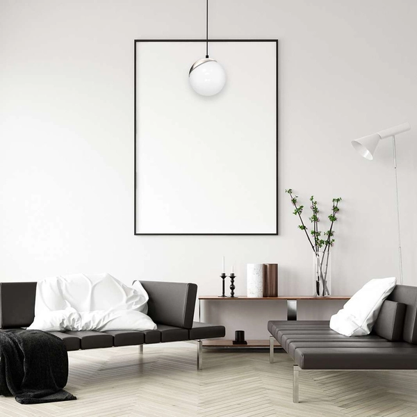 Wisząca LAMPA loftowa SFERA MLP4673 Milagro szklana OPRAWA skandynawski ZWIS kula ball biała