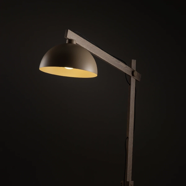 Naturalna podłogowa lampa Oslo Sabia 16130 drewniana beżowy
