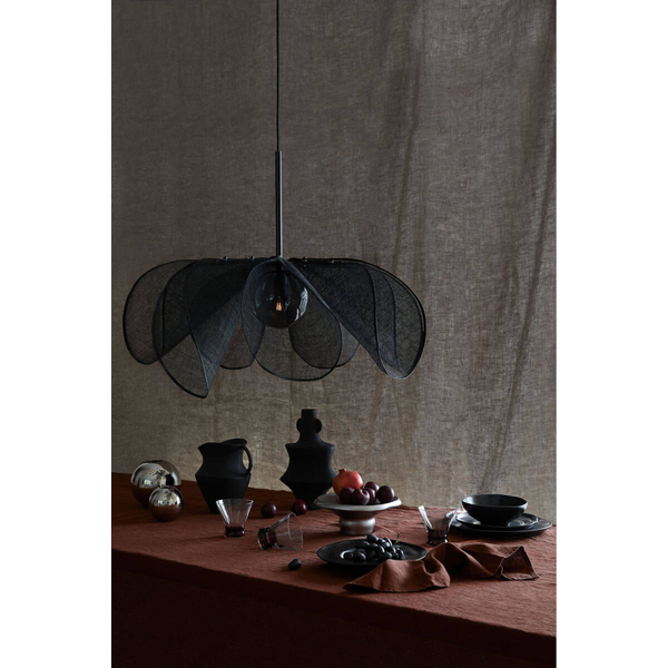 Materiałowa lampa wisząca STYRKA 108662 Markslojd do jadalni przydymiony czarny