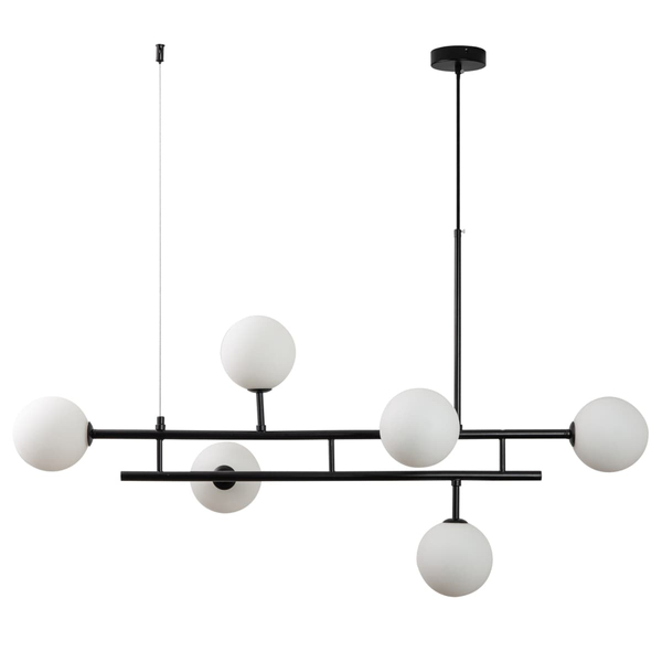 Molekułowa lampa wisząca Moderno DN1507 black Step kule balls czarna