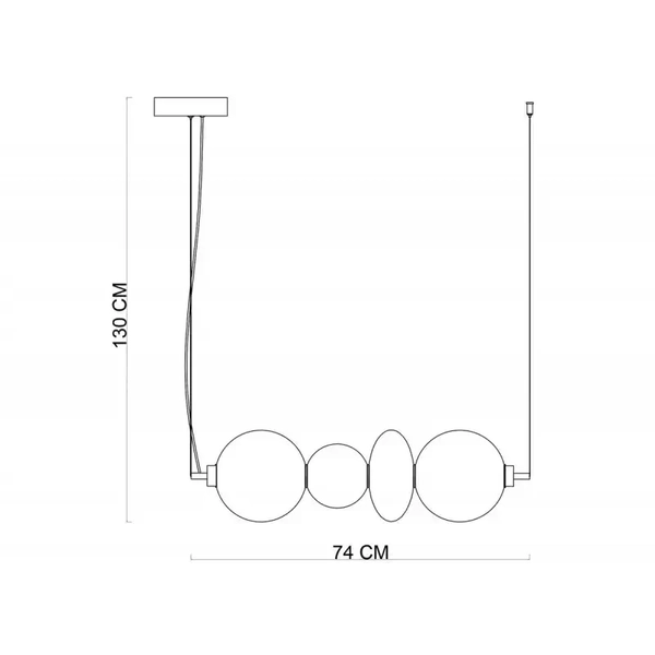 Lampa wisząca Sonte PND-24352-36W-AB-AMB Italux LED 36W 3000K antyczny brąz