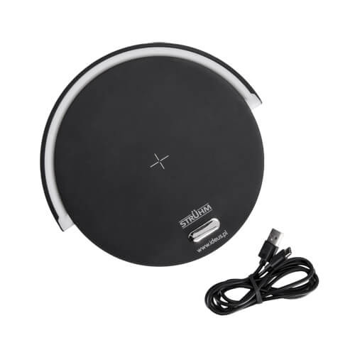 Biurkowa LAMPKA stojąca SATURN 03863 Ideus stołowa LAMPA okrągła LED 10W 4000K z przewodem USB-C czarna