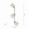 Potrójna lampa sufitowa ACCOR chrom biała reflektory regulowane do jadalni 15373-17