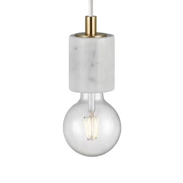 Lampa wisząca marmurowa SIV 45883001 do jadalni biała