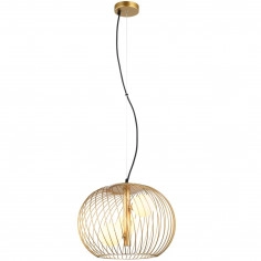 Druciana LAMPA wisząca CLARISA MDM-3843-3 GD Italux metalowa OPRAWA industrialny zwis złoty