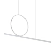 Podłużna lampa wisząca LINEO 11885 LED 39W 3000K ring biały