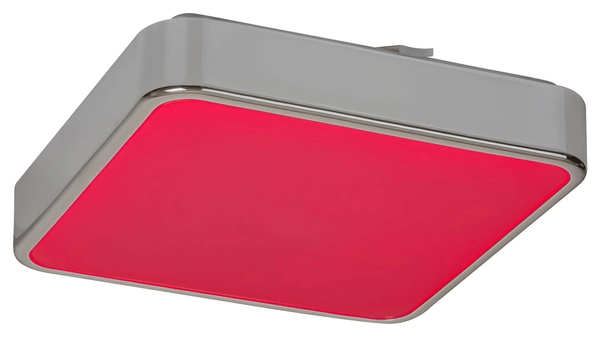 Sufitowa LAMPA plafoniera WOLIMIR 2982 Rabalux metalowa OPRAWA plafon LED RGB 22W 3000K - 6000K kwadratowy IP44 chrom