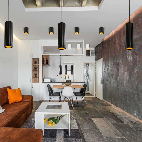 LAMPA wisząca LATI 307576 Polux metalowa OPRAWA tuba ZWIS czarna